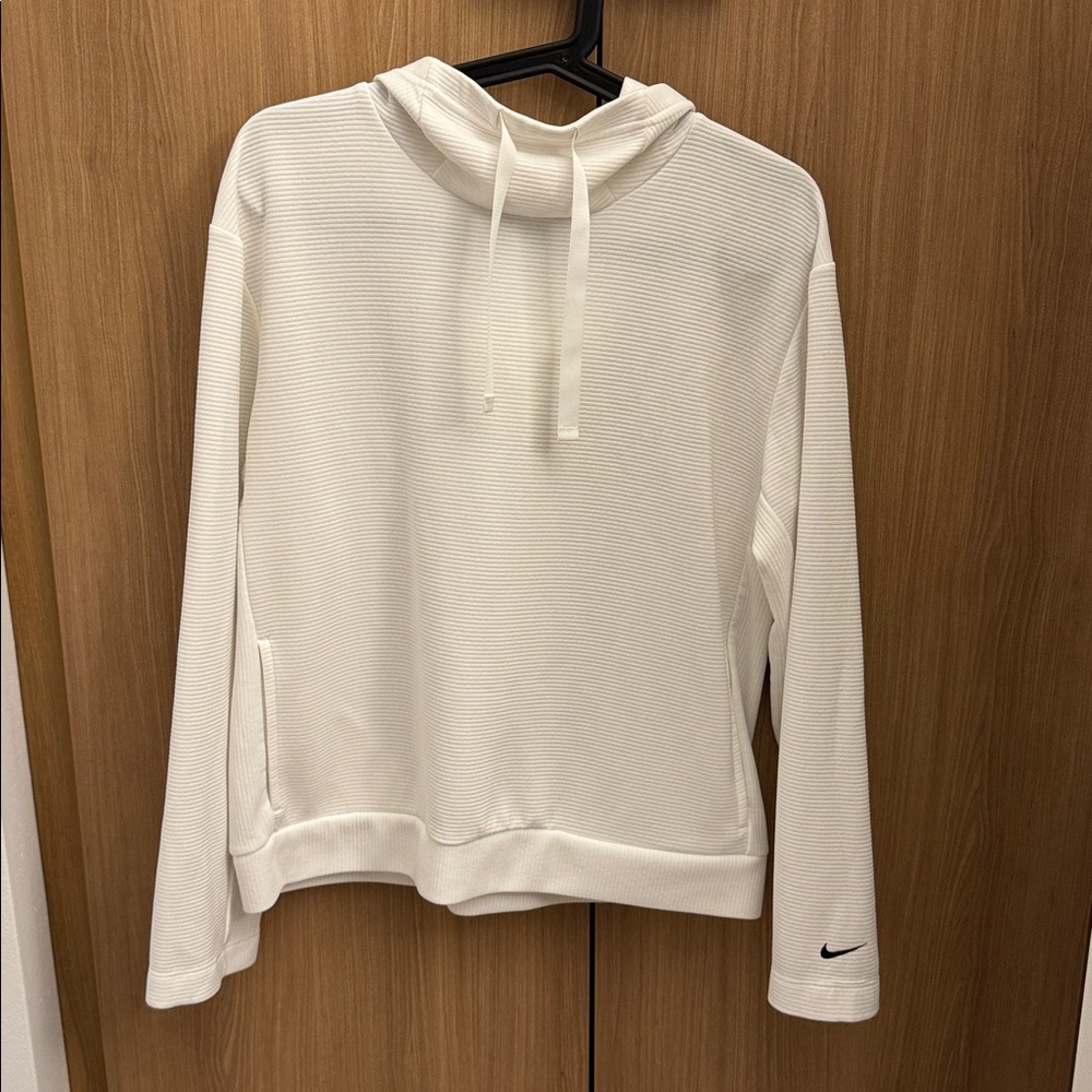 White drawstring Nike hoodie